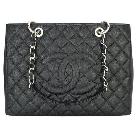 Chanel GST Bag Black Caviar with Silver Hardware 